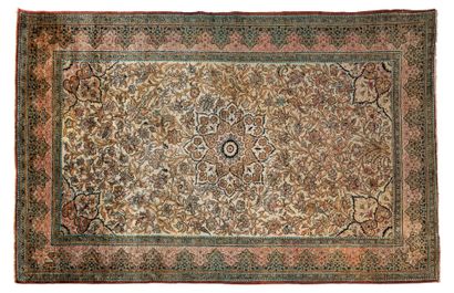 Silk GHOUM carpet (Iran), shah period, mid-20th...