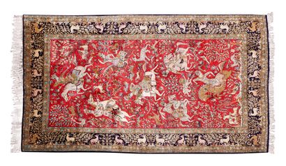 Silk GHOUM carpet (Iran), shah period, mid-20th...