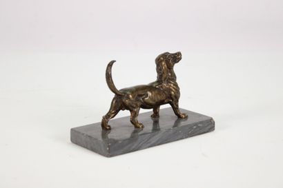 Gilt bronze paperweight featuring a hunting...