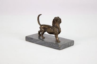 Gilt bronze paperweight featuring a hunting...