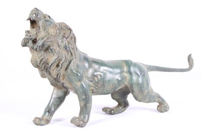 20th century school. Large animal bronze...