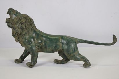 20th century school. Large animal bronze...