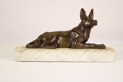 H. PAYEN (1894-1933), after. Reclining dog....