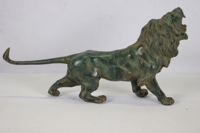 20th century school. Large animal bronze...