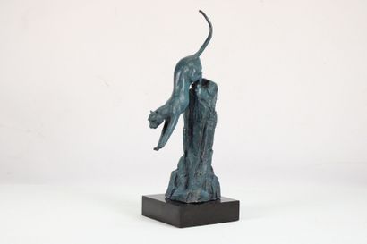 Milo (1893-1970), after. Feline leaping from...