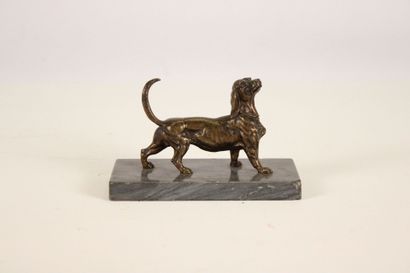 Gilt bronze paperweight featuring a hunting...
