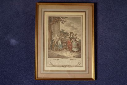 Chambre 114
Réunion de deux gravures encadrée...