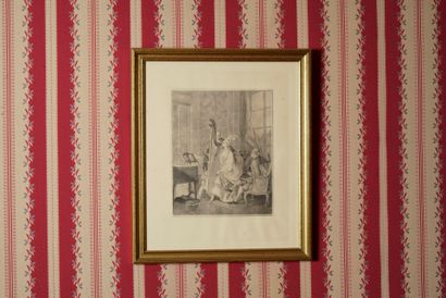 Chambre 306 :
Réunion de deux gravures encadrée...