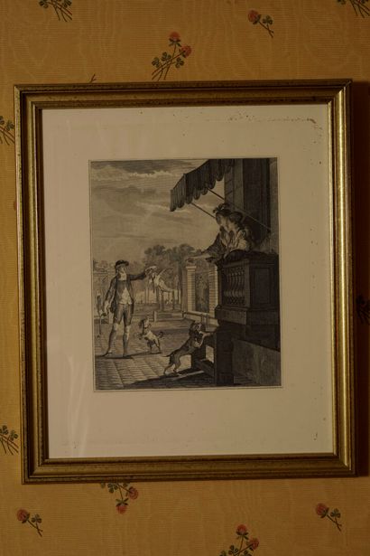 Chambre 307 :
Réunion de deux gravures encadrée...