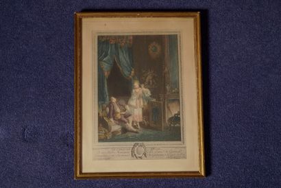 Chambre 114
Réunion de deux gravures encadrée...