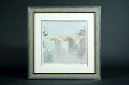 Roger MUHL (1929-2008)
The Pont-Neuf in Paris
Gouache...