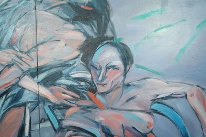 Frank WOLFHART (1942-2010)
Bodies in motion
Triptych
Oil...