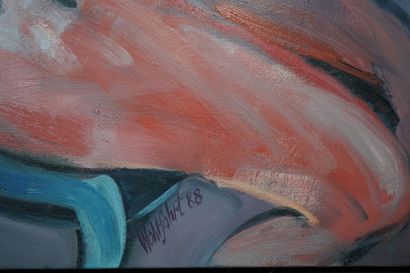 Frank WOLFHART (1942-2010)
Bodies in motion
Triptych
Oil...