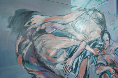 Frank WOLFHART (1942-2010)
Bodies in motion
Triptych
Oil...
