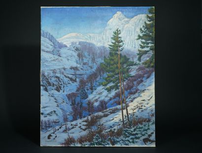 Paul LESCHHORN (1876-1951)
Snowy mountain...
