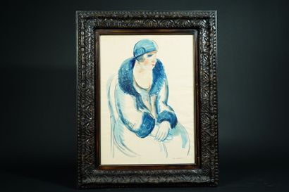 Charles WALCH (1896-1948)
Woman with hat
Watercolor...