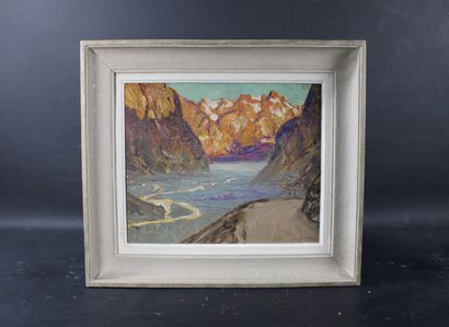Joseph Victor COMMUNAL (1876-1962) 
Montagne...
