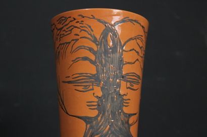 Jean MARAIS (1913-1998)
Grand vase sur piédouche...