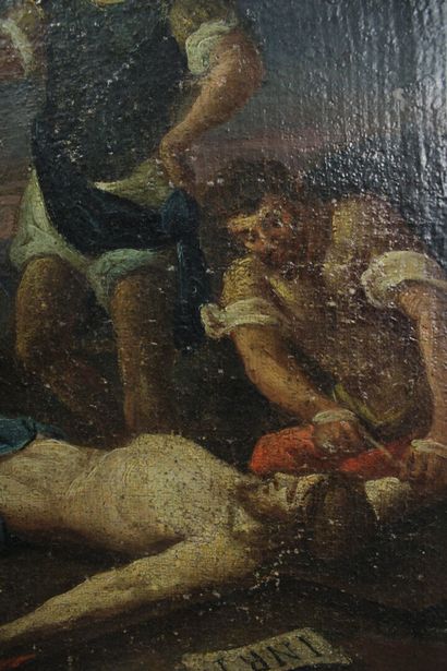 École XIXe siècle
Mise en croix du Christ
Huile...
