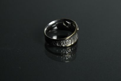 Bague en or gris 18K (750/1000) sertie de...