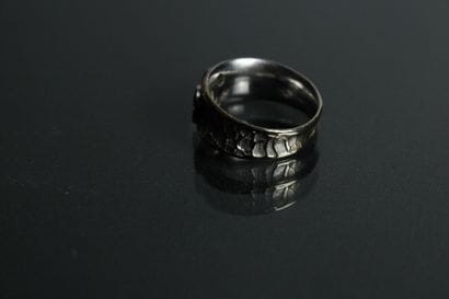 Bague en or gris 18K (750/1000) sertie de...