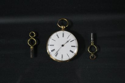 Montre de gousset en or jaune 18K (750/1000)....