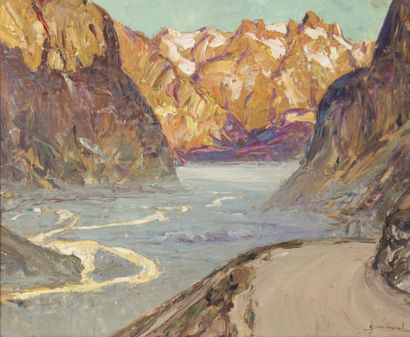Joseph Victor COMMUNAL (1876-1962) 
Montagne...