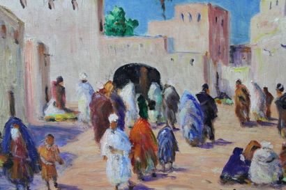 Bruno RETAUX (né en 1947)
Rue au Maroc
Huile...