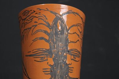 Jean MARAIS (1913-1998)
Grand vase sur piédouche...