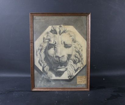 École du XIXe siècle
Bas relief à tête de...