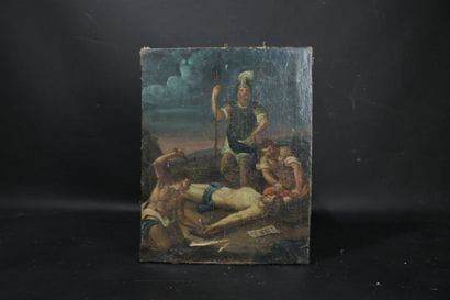 École XIXe siècle
Mise en croix du Christ
Huile...