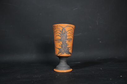 Jean MARAIS (1913-1998)
Grand vase sur piédouche...
