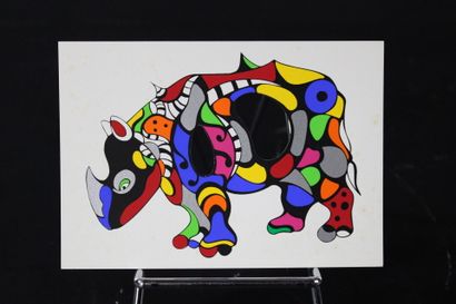 Niki DE SAINT PHALLE (1930-2002), d'après
Rhinocéros
Sérigraphie...