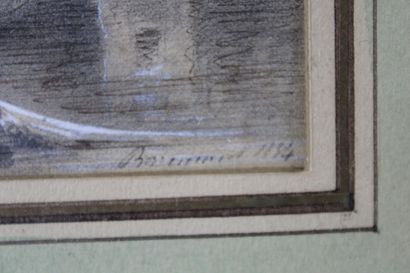 École du XIXe siècle
Paysage au canal
Crayon...