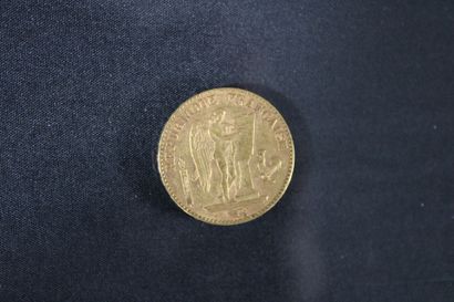 Pièce de 20 francs or au génie, année 1895
Poids...