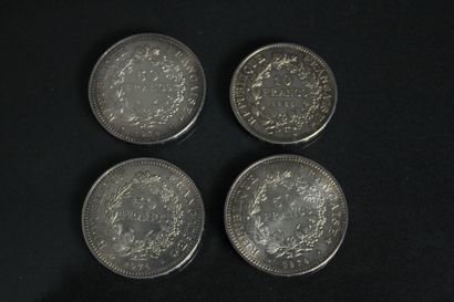 Réunion trois pièces 50 francs Hercule en...
