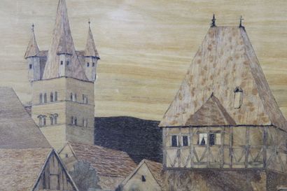 École du XXème siècle
Village alsacien
Tableau...
