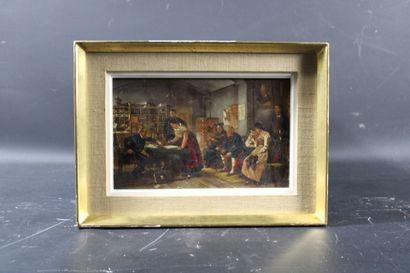 École alsacienne du XIXe siècle
Scène d'intérieur...