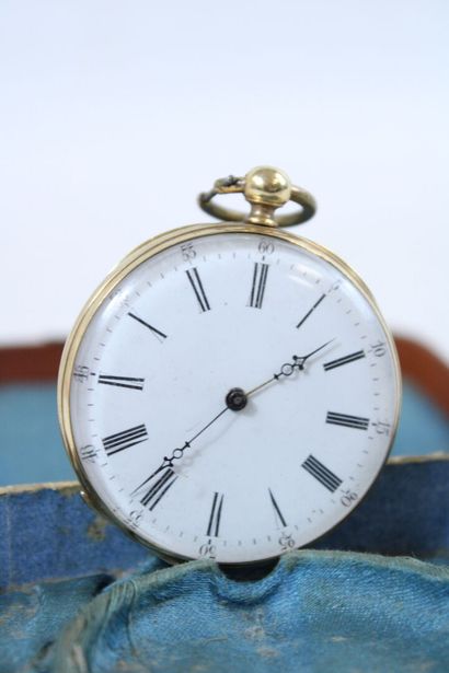 Montre de gousset en or jaune 18K (750/1000)....