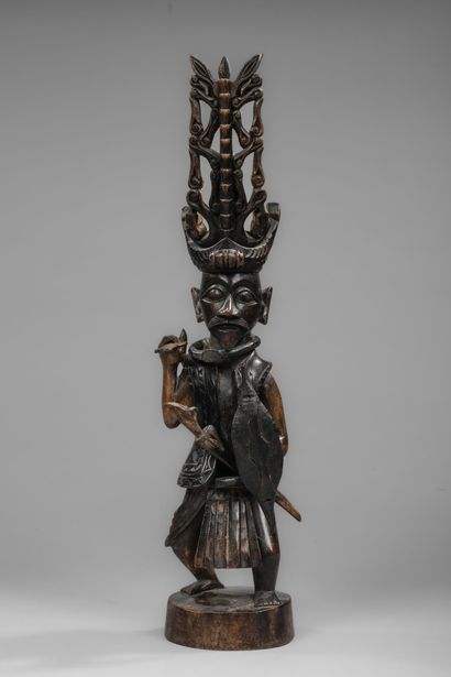 Headhunter and Ancestor warrior statuette...
