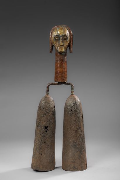 FANG -Double bell played at Mbwiti ceremonies
Wood,...