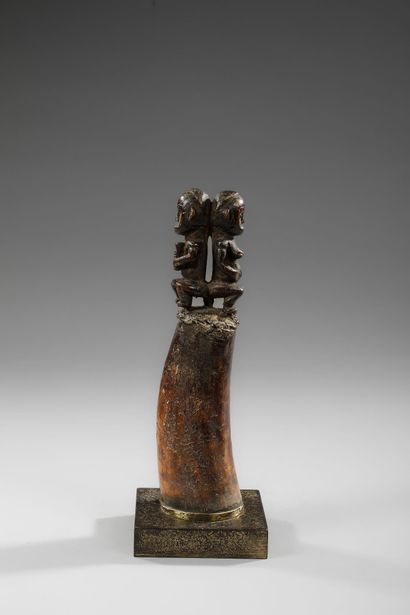 GABON - FANG - Primordial couple with backs...