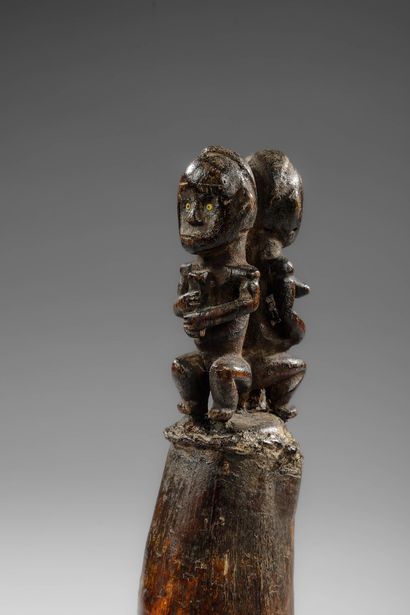 GABON - FANG - Primordial couple with backs...