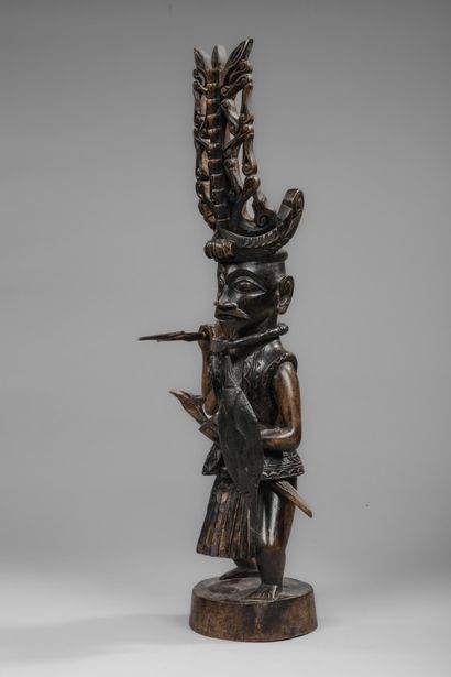 Headhunter and Ancestor warrior statuette...