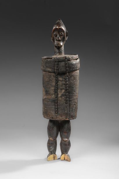 GABON - FANG - Reliquary box with a head...