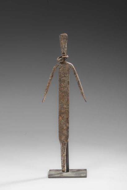 MALI - DOGON - Black iron ancestor figure...