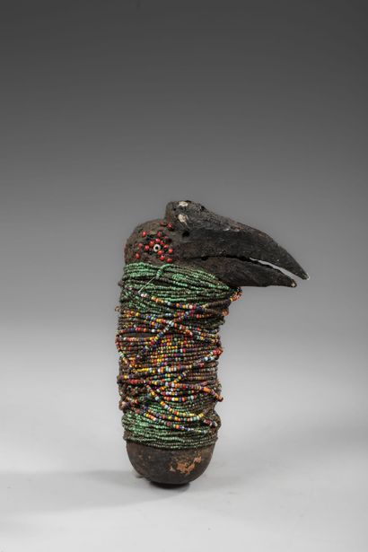 RDC - Beaded oracle formed from a hornbill...