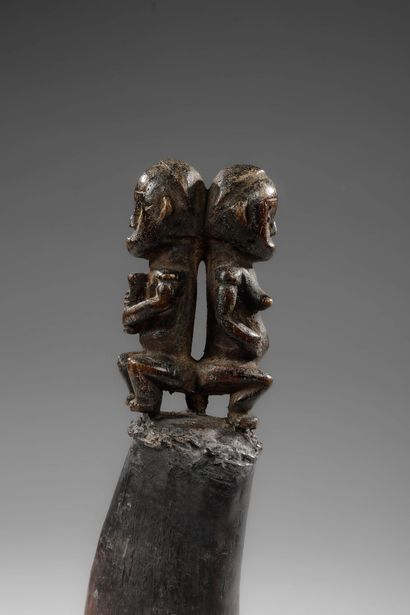 GABON - FANG - Primordial couple with backs...