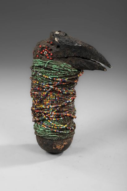 RDC - Beaded oracle formed from a hornbill...