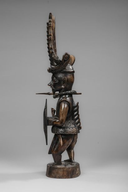 Headhunter and Ancestor warrior statuette...